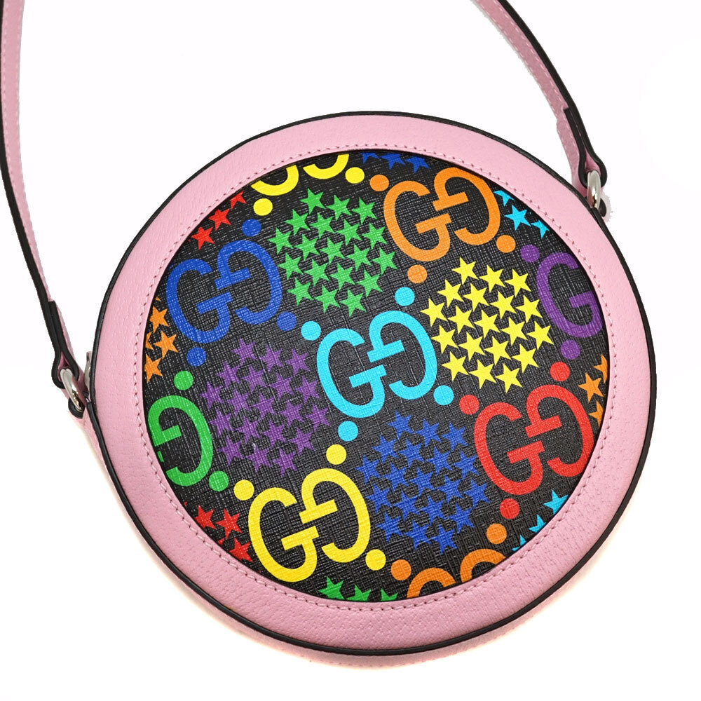GUCCI GG Psychedelic Shoulder Bag Pink Black Multicolor Vivid